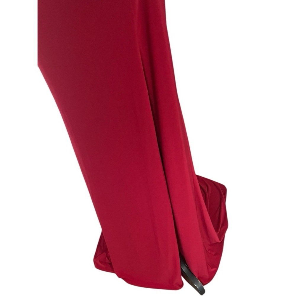Sherri Hill women’s Red Mermaid is high neck long maxi dress Size 10 party - Picture 5 of 8